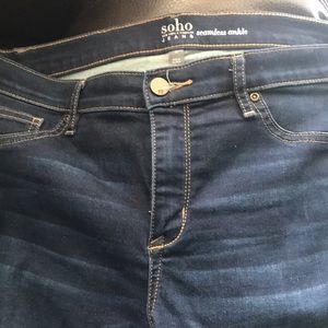 Soho seamless ankle skinny jeans, size 14, dark blue